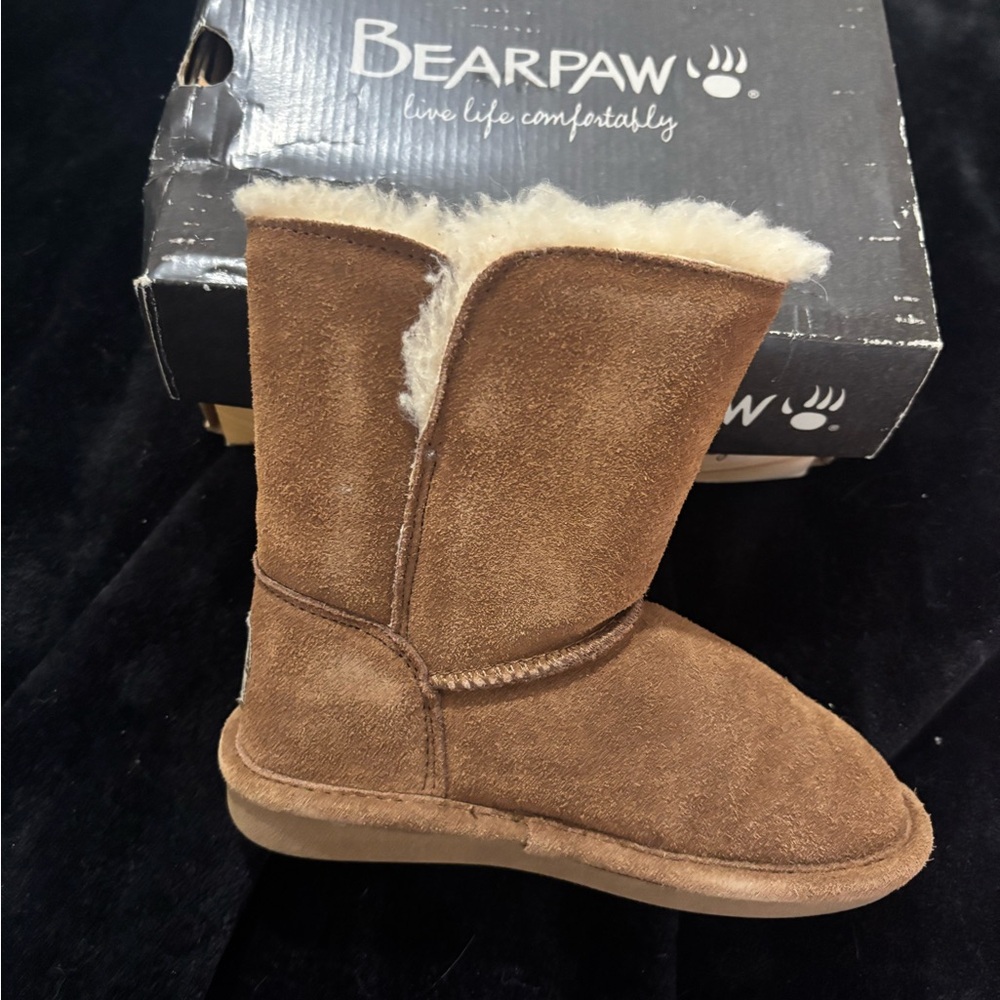 BearPaw Kids Boots in Brown with Cream Lining